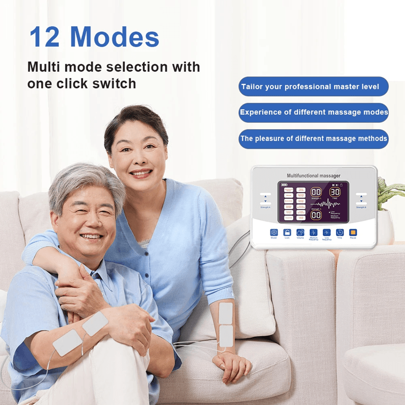 12Mode TENS And EMS Pulse Massager  Electronic Muscle Stimulator For Pain Relief And Recovery 6