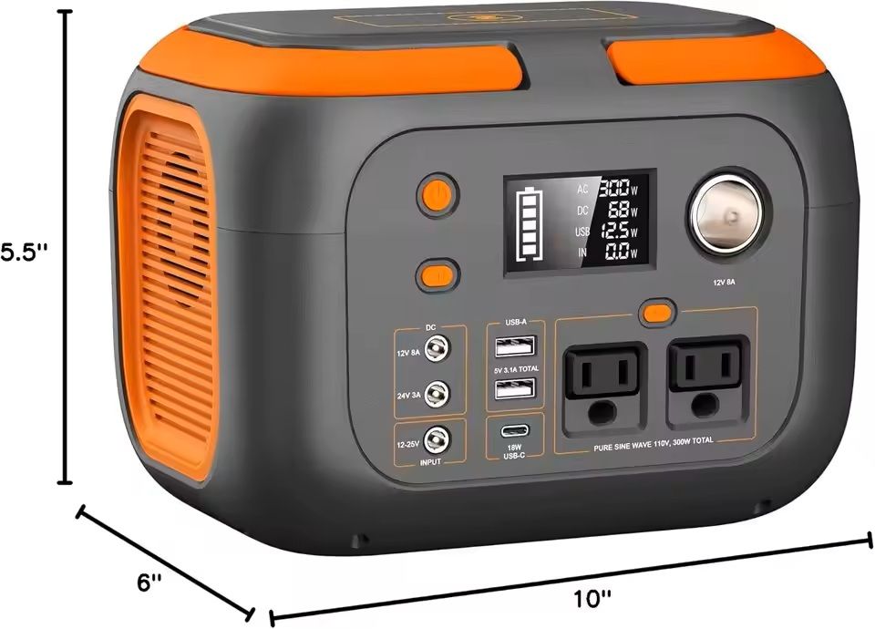 Portable Power Station With AC Outlets  200W  300W  600W Solar Generator For Camping And Home Backu 7