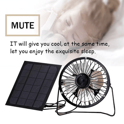 Portable Solar Mini Ventilator Fan USB Powered Waterproof Fan For Greenhouse Dog Chicken House  Out 5
