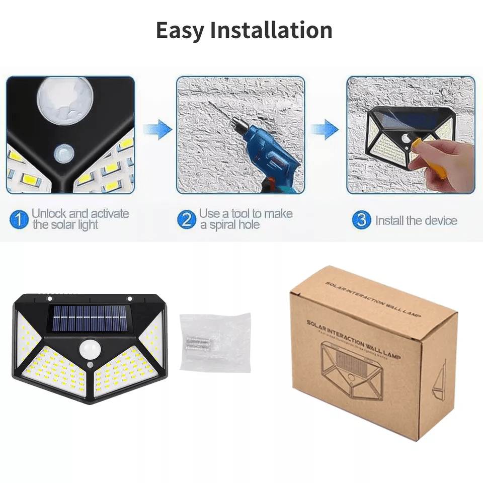 Solar Power LED Light PIR Motion Sensor Outdoor Security Lamp For Wall Garden Patio  Pathway 8