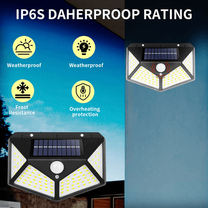 Solar Power LED Light PIR Motion Sensor Outdoor Security Lamp For Wall Garden Patio  Pathway 2