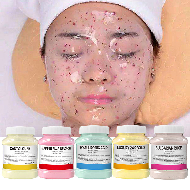 350g Hydrating 24K Gold Soft Mask Powder Rose Petal Crystal Jelly Mask Powder Skin Care