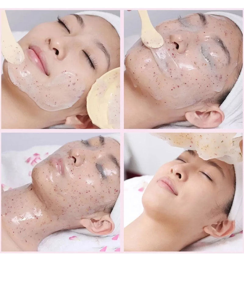 350g Hydrating 24K Gold Soft Mask Powder Rose Petal Crystal Jelly Mask Powder Skin Care 5