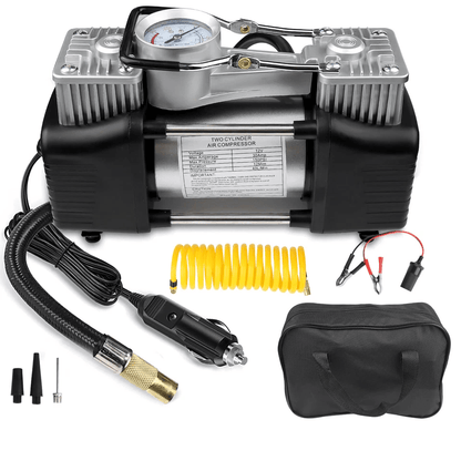 Heavy Duty Portable Air Compressor Car Tire Inflator Electric Auto Pump For Fast Tire Inflation  Em 6