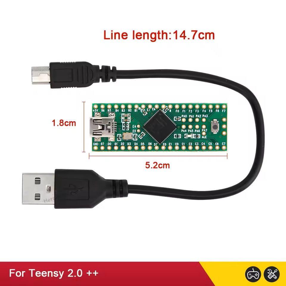 USB AVR Development Board With AT90USB1286 Chip  Keyboard Mouse Emulation Compatible 6