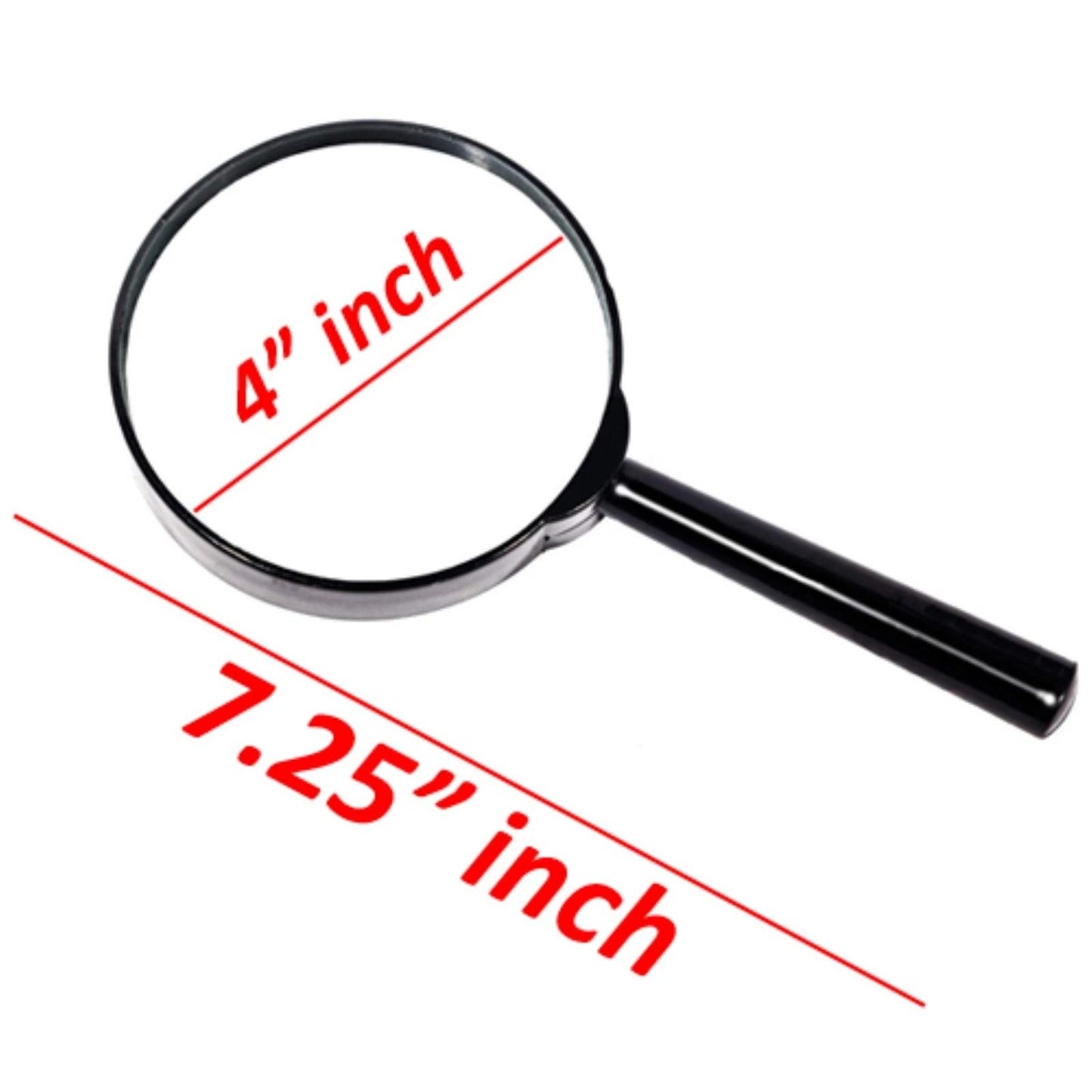 Premium 3X Magnifier 4 Inch Real Glass Handheld Magnifying Glass For Seniors  Hobbyists 3