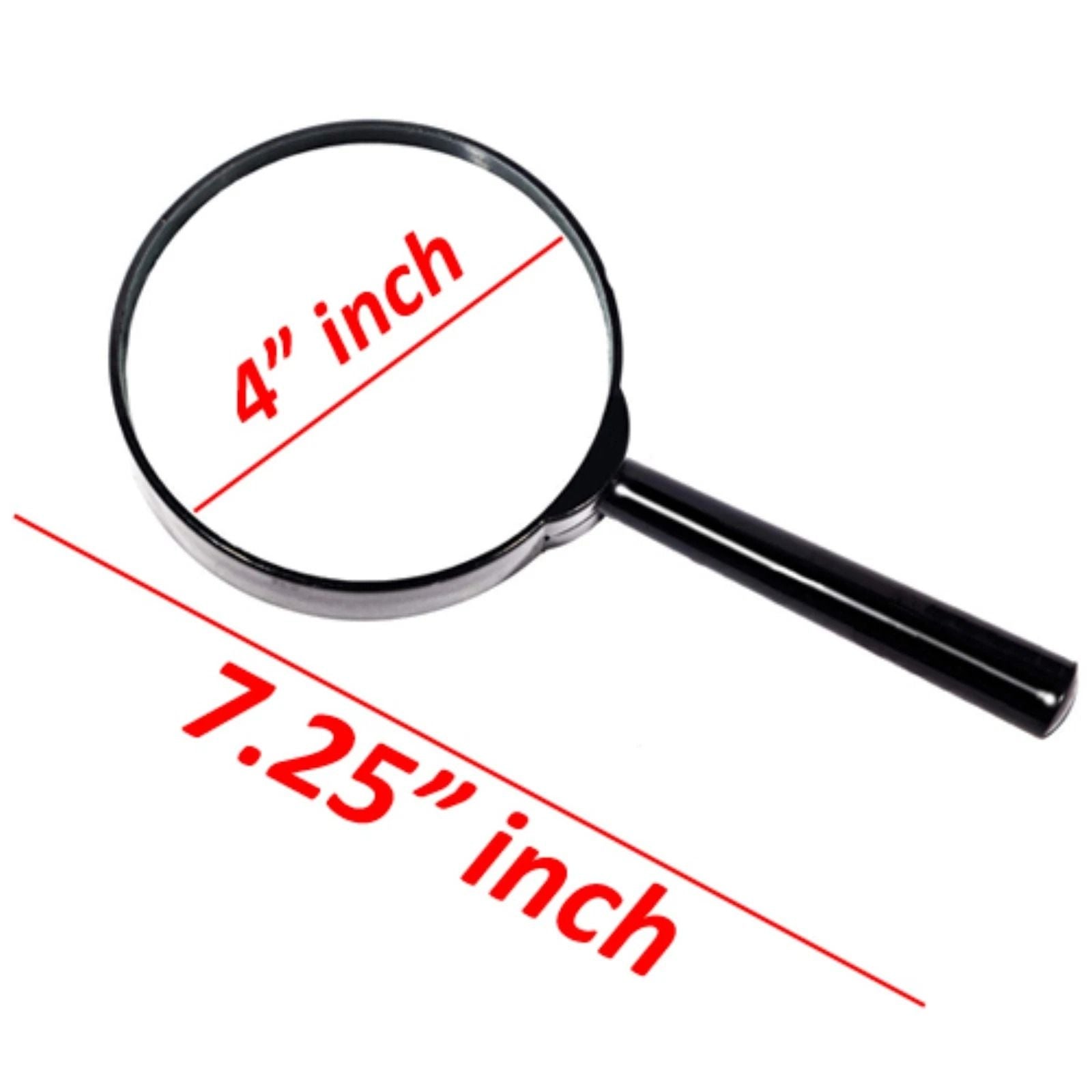 Premium 3X Magnifier 4 Inch Real Glass Handheld Magnifying Glass For Seniors  Hobbyists 3