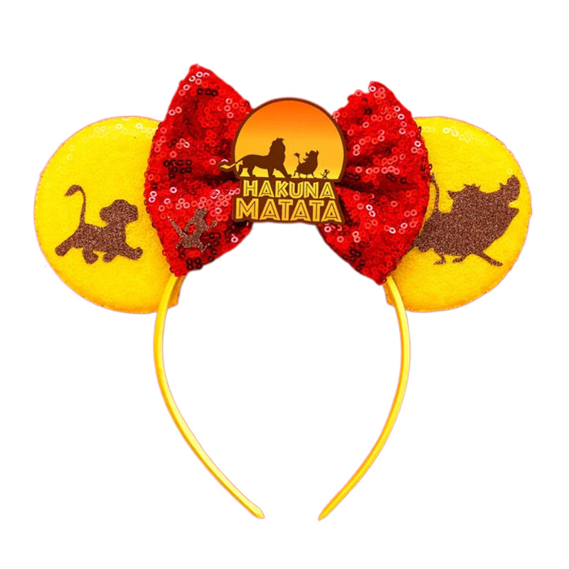 New Style Mickey Minnie Ear Headband Sequin Bows for Girls, Adults & Kids – Halloween Party Cosplay Hair Accessories