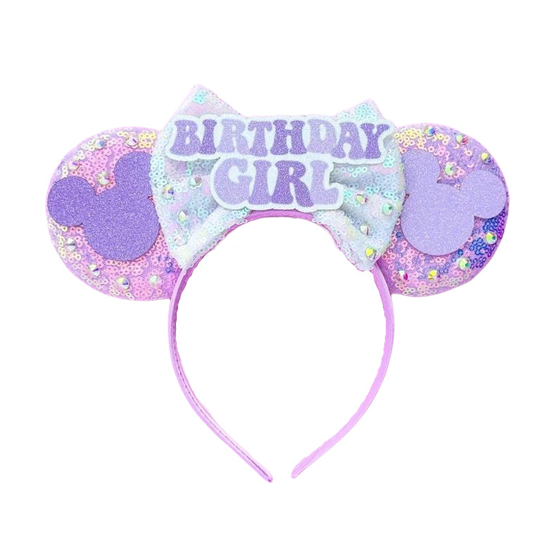 New Style Mickey Minnie Ear Headband Sequin Bows for Girls, Adults & Kids – Halloween Party Cosplay Hair Accessories