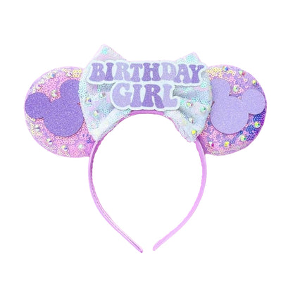 New Style Mickey Minnie Ear Headband Sequin Bows for Girls, Adults & Kids – Halloween Party Cosplay Hair Accessories