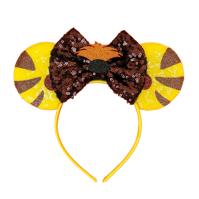 New Style Mickey Minnie Ear Headband Sequin Bows for Girls, Adults & Kids – Halloween Party Cosplay Hair Accessories
