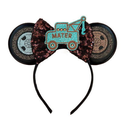 New Style Mickey Minnie Ear Headband Sequin Bows for Girls, Adults & Kids – Halloween Party Cosplay Hair Accessories