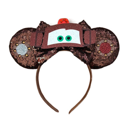 New Style Mickey Minnie Ear Headband Sequin Bows for Girls, Adults & Kids – Halloween Party Cosplay Hair Accessories