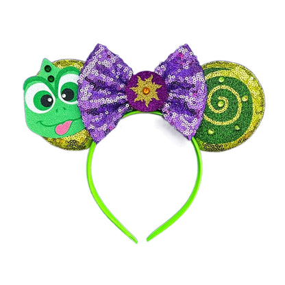 New Style Mickey Minnie Ear Headband Sequin Bows for Girls, Adults & Kids – Halloween Party Cosplay Hair Accessories