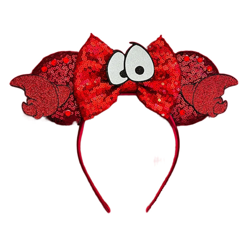 New Style Mickey Minnie Ear Headband Sequin Bows for Girls, Adults & Kids – Halloween Party Cosplay Hair Accessories