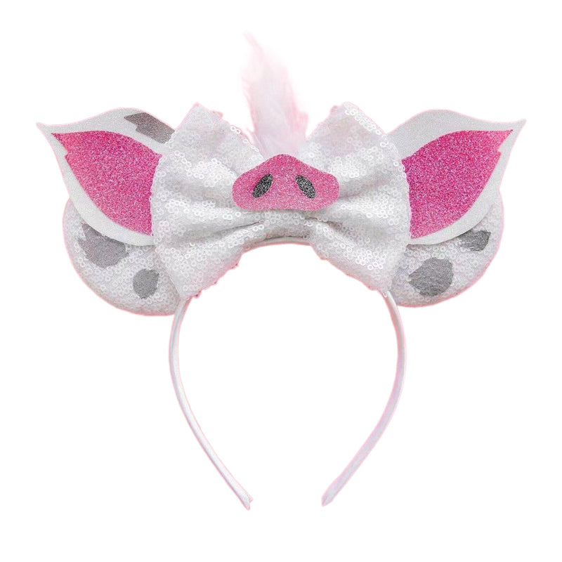 New Style Mickey Minnie Ear Headband Sequin Bows for Girls, Adults & Kids – Halloween Party Cosplay Hair Accessories