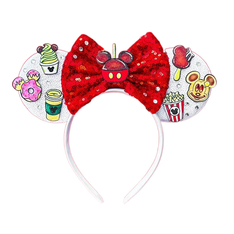 New Style Mickey Minnie Ear Headband Sequin Bows for Girls, Adults & Kids – Halloween Party Cosplay Hair Accessories