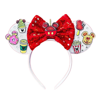 New Style Mickey Minnie Ear Headband Sequin Bows for Girls, Adults & Kids – Halloween Party Cosplay Hair Accessories