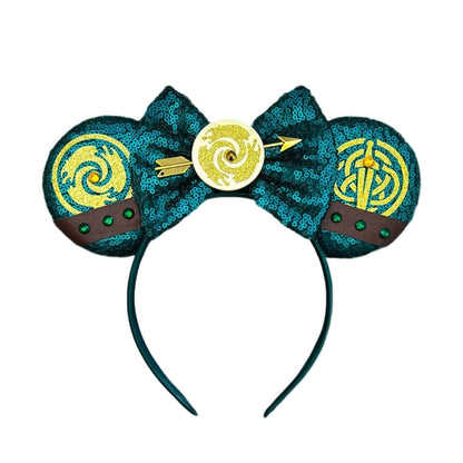 New Style Mickey Minnie Ear Headband Sequin Bows for Girls, Adults & Kids – Halloween Party Cosplay Hair Accessories