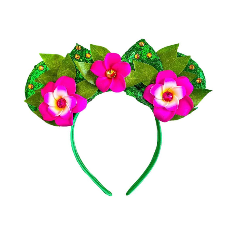 New Style Mickey Minnie Ear Headband Sequin Bows for Girls, Adults & Kids – Halloween Party Cosplay Hair Accessories