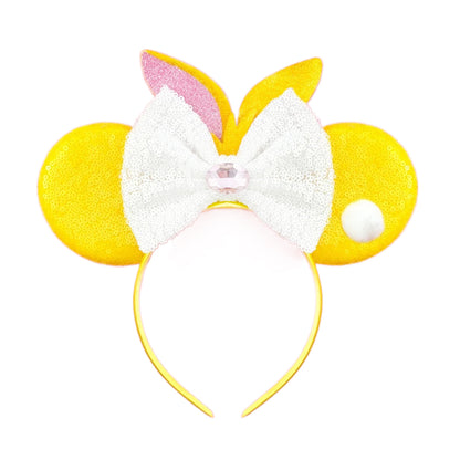 New Style Mickey Minnie Ear Headband Sequin Bows for Girls, Adults & Kids – Halloween Party Cosplay Hair Accessories