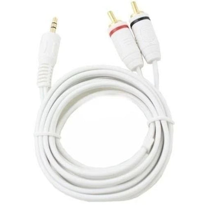 35mm Stereo Male To 2 RCA Dual Audio Male Adapter Speaker Cable HighQuality White Aux To RCA Cable  1