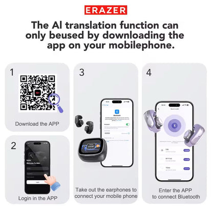 OpenEar Bluetooth Translation Earbuds With App Support  Wireless Office  Travel Headset 6