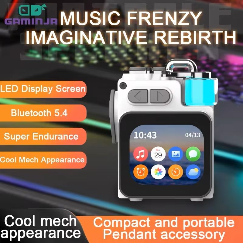 LED Display Wireless Mechanical Speaker with RGB Subwoofer & Alarm Clock