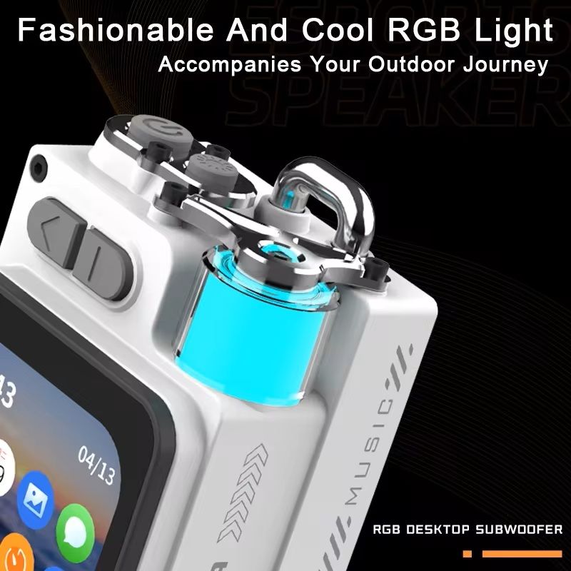 LED Display Wireless Mechanical Speaker With RGB Subwoofer  Alarm Clock 4