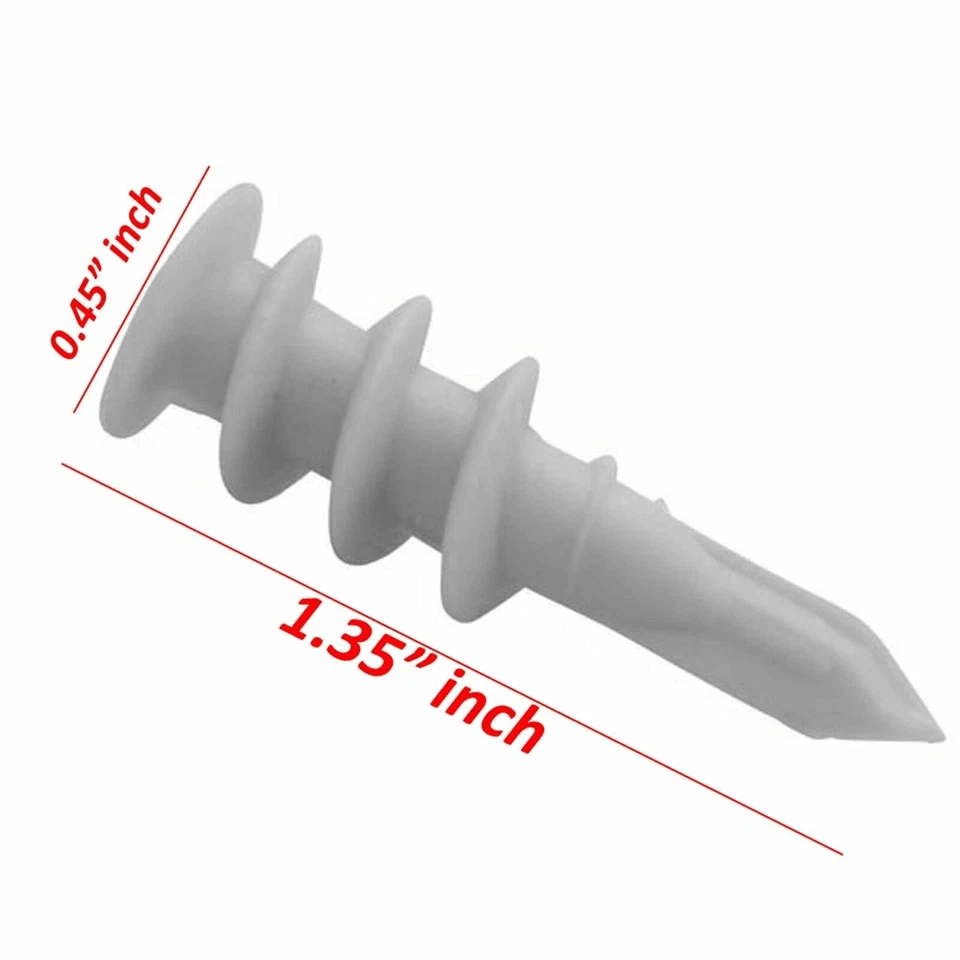 Self Drilling Wall Anchors Threaded Twist Drywall Anchors For Screws Heavy Duty SelfTapping Plaster 3
