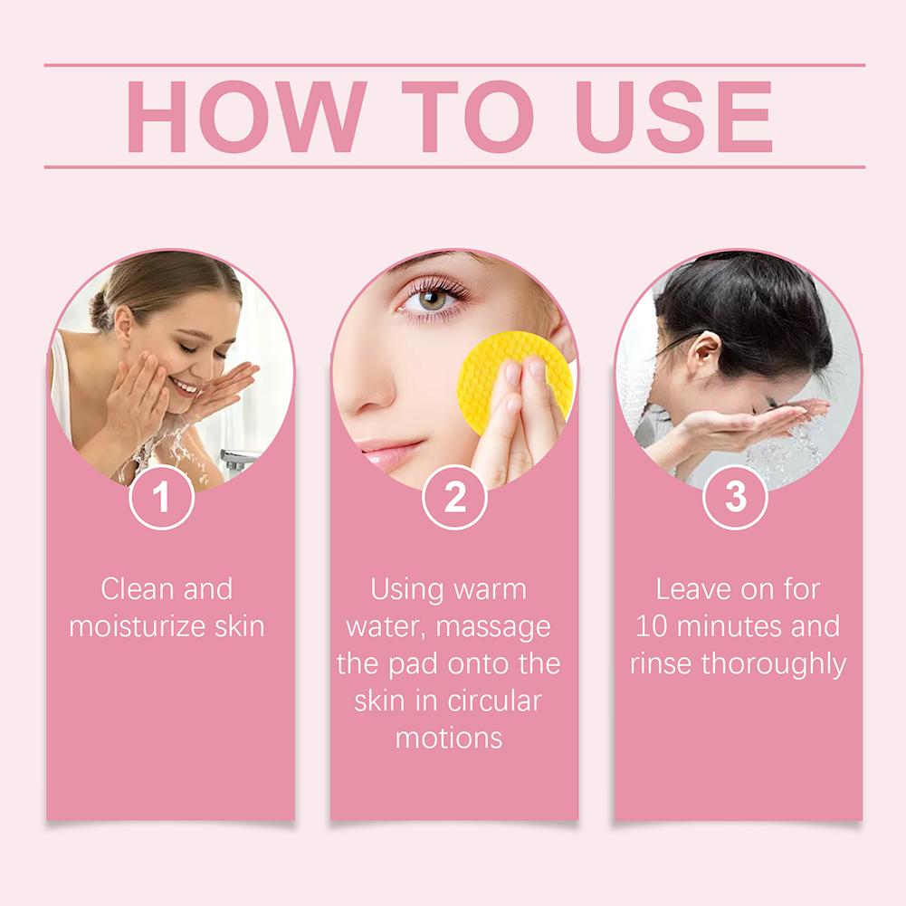 Turmeric Kojic Acid Cleansing Pads Exfoliating Pads For Glowing Skin Brightening Facial Sponges Wit 5