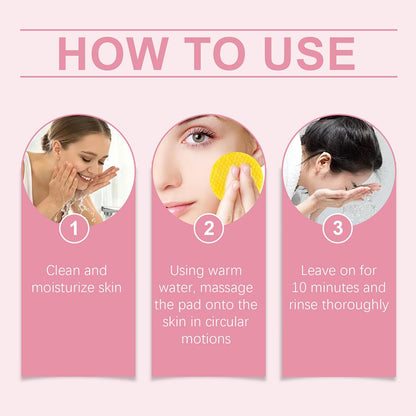 Turmeric Kojic Acid Cleansing Pads Exfoliating Pads For Glowing Skin Brightening Facial Sponges Wit 5