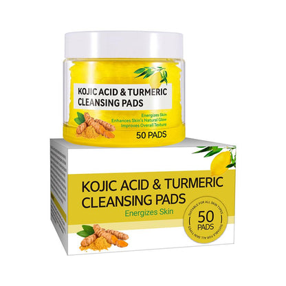 Turmeric Kojic Acid Cleansing Pads Exfoliating Pads For Glowing Skin Brightening Facial Sponges Wit 7
