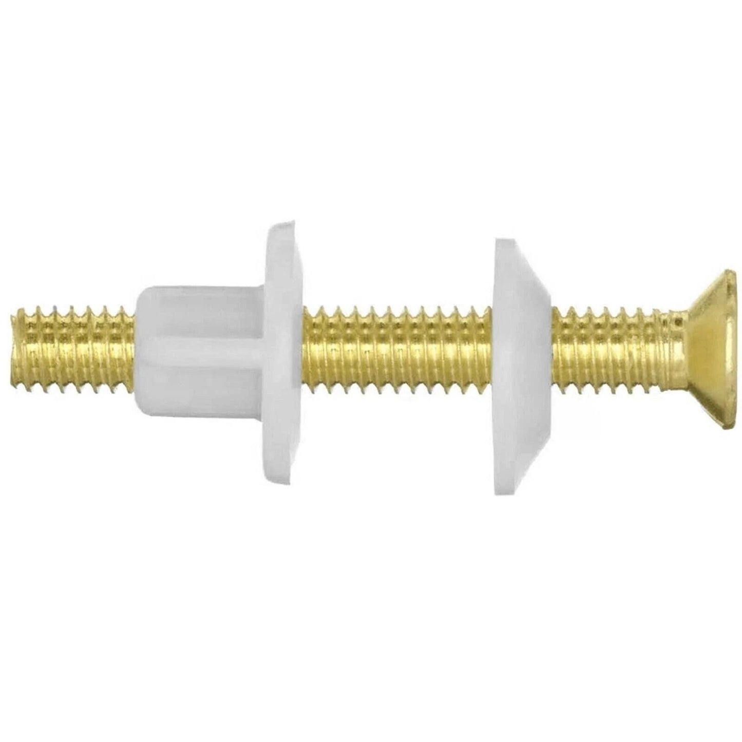2 Pcs Brass Toilet Seat Hinge Bolts and Nuts Replacement – 3/8 Brass Metal Screws for Secure Fit & Durability