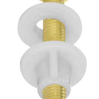 2 Pcs Brass Toilet Seat Hinge Bolts And Nuts Replacement  38 Brass Metal Screws For Secure Fit  Dur 2