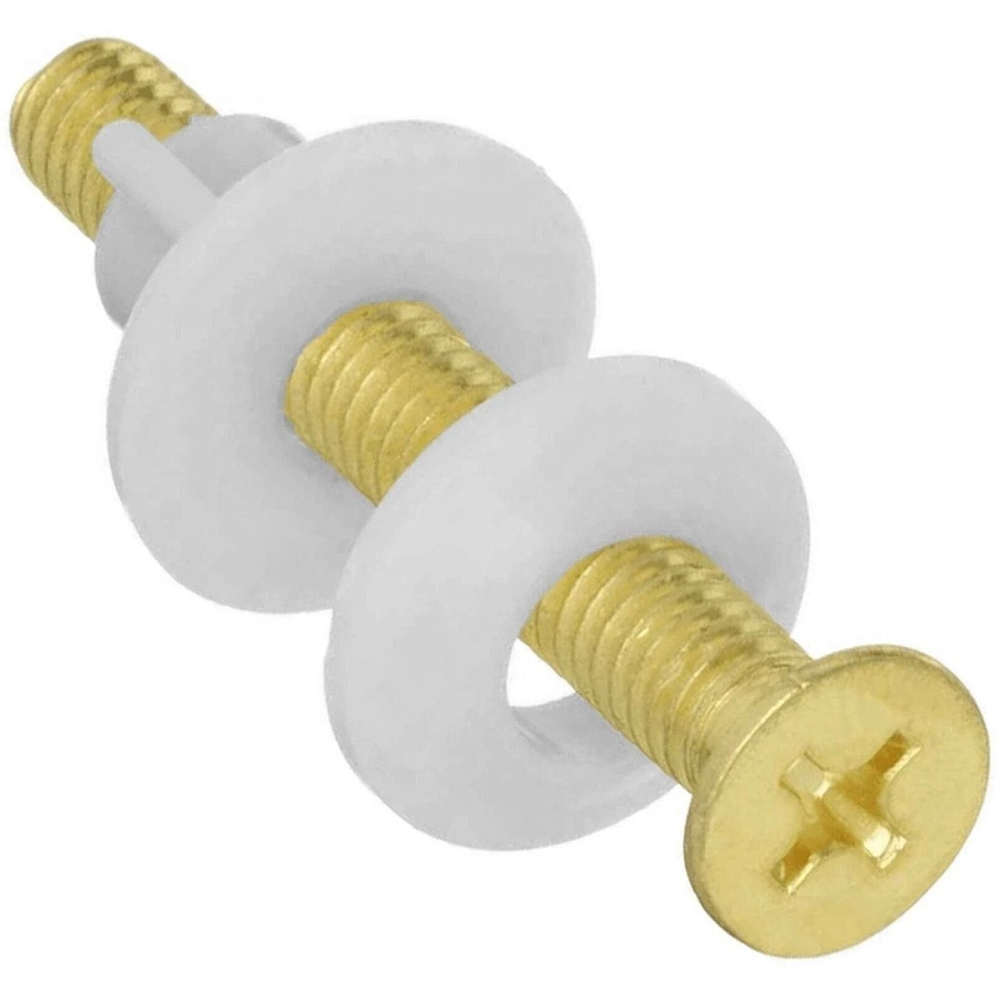 2 Pcs Brass Toilet Seat Hinge Bolts And Nuts Replacement  38 Brass Metal Screws For Secure Fit  Dur 4