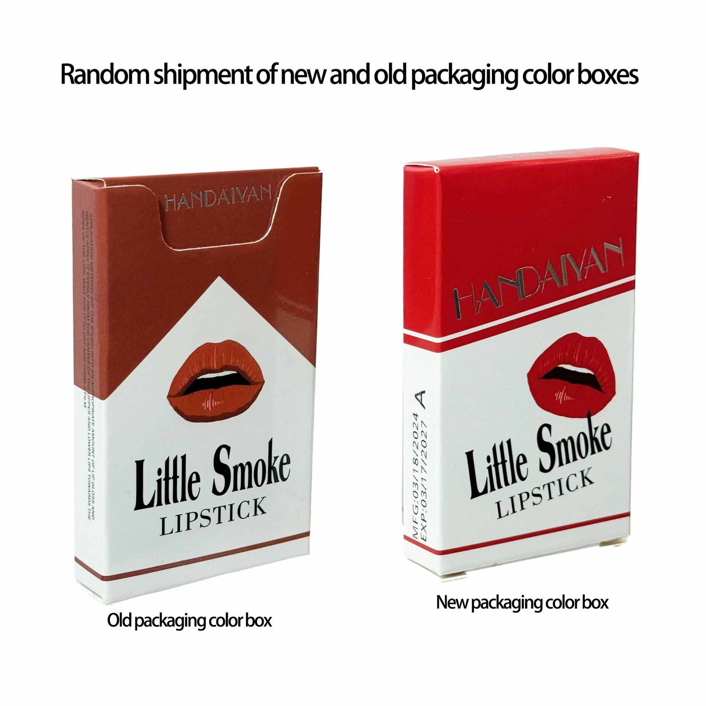 4 Pack Velvet Matte Lipstick Set,Handaiyan Small Cigarette Lipstick, Lightweight, Intense Pigment, Non Drying Formula