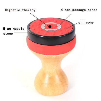 EMS Hot Stone Cellulite Remover Massager with Red Light Therapy & Vibration Lymphatic Drainage