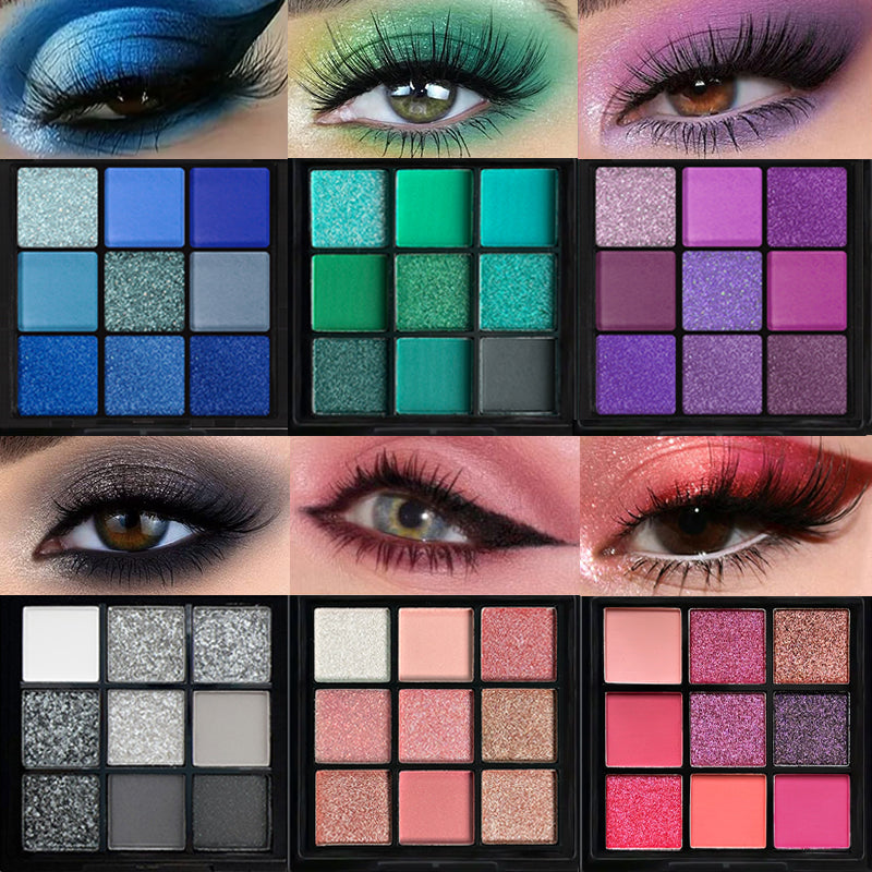 Glitter Pearlescent Matte Eye Shadow Palette, Shimmer Makeup, Long-Lasting & Highly Pigmented for Women Beauty