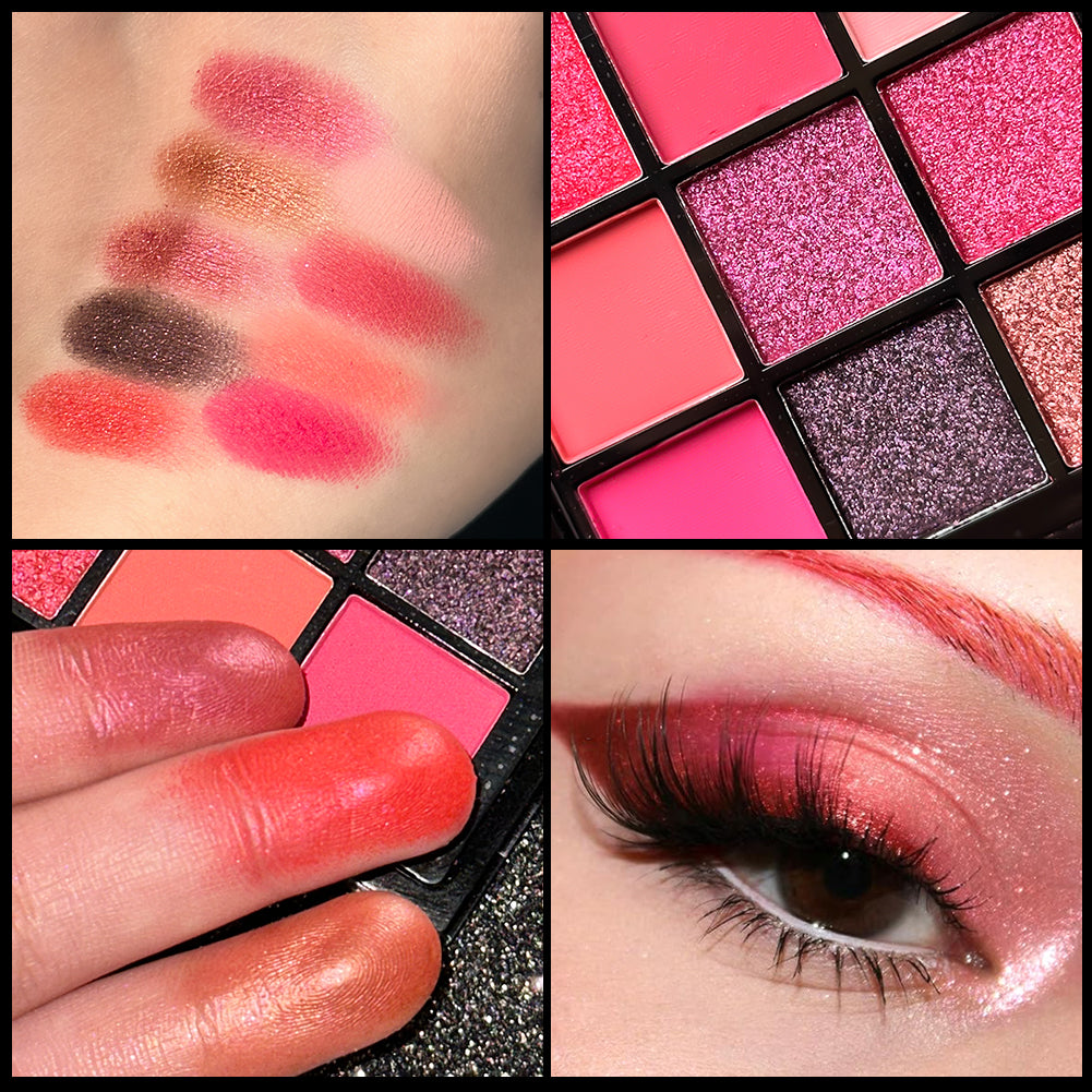 Glitter Pearlescent Matte Eye Shadow Palette Shimmer Makeup LongLasting  Highly Pigmented For Women 4