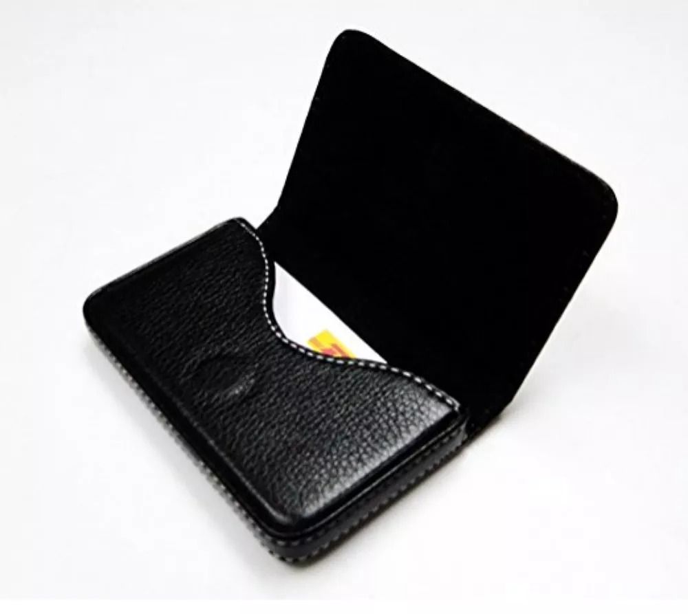 PU Leather Business Card Holder  Professional Magnetic Closure Pocket Wallet For Men Women 1