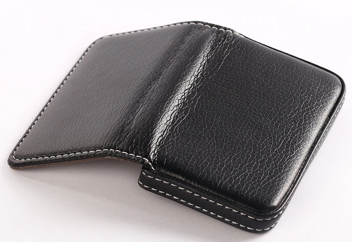 PU Leather Business Card Holder  Professional Magnetic Closure Pocket Wallet For Men Women 2