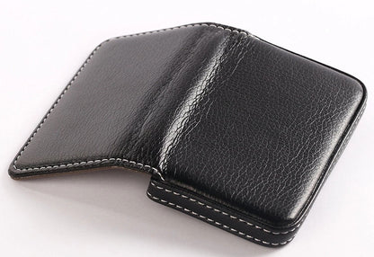 PU Leather Business Card Holder  Professional Magnetic Closure Pocket Wallet For Men Women 2