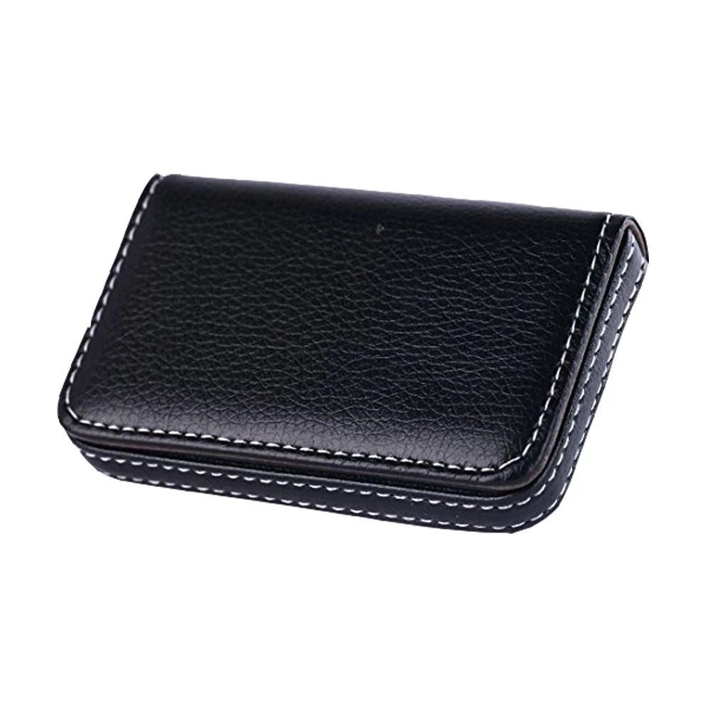 PU Leather Business Card Holder  Professional Magnetic Closure Pocket Wallet For Men Women 3