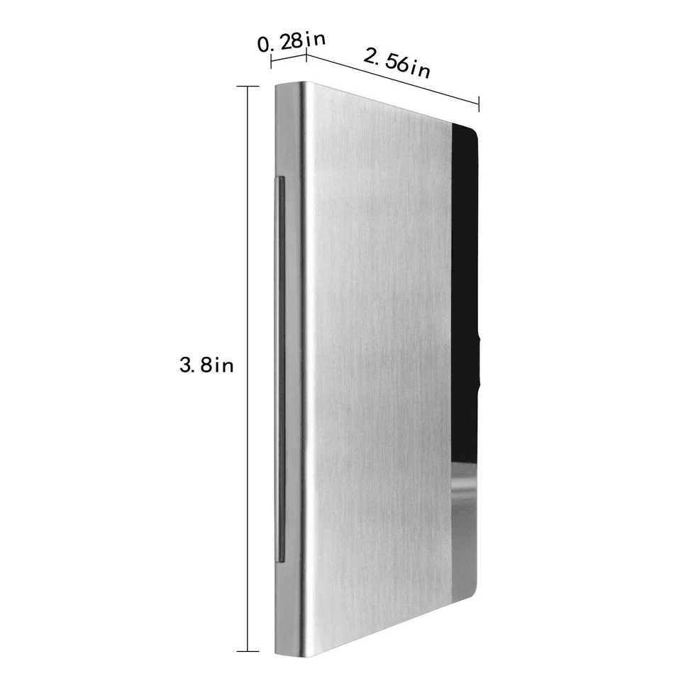 Stainless Steel Card Holder Case Slim Pocket Metal Wallet For Business ID  Credit Cards 3