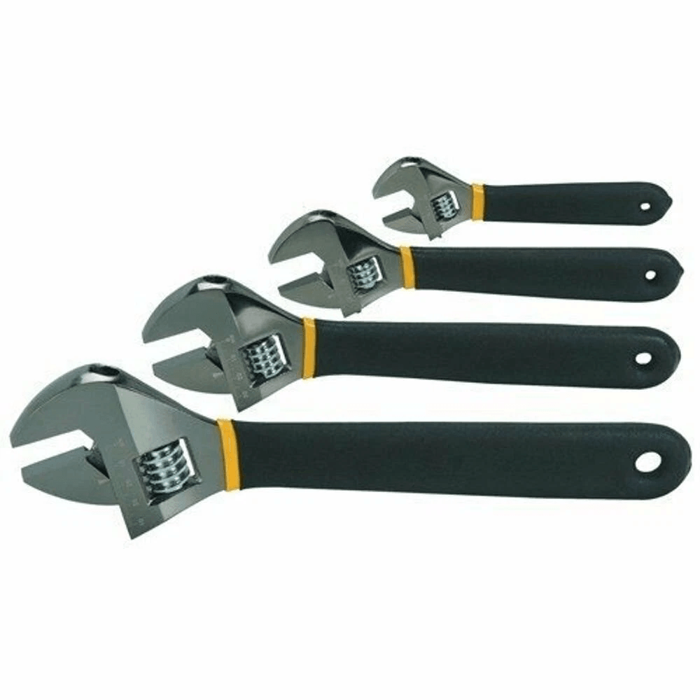 Heat Treated Laser Marked Metric Adjustable Wrench Set, Durable Chrome Steel Spanner Set for Mechanics & DIY Repair