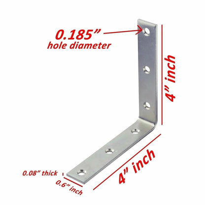 4 Heavy Duty LBrackets 20 Pcs Corner Braces With Screws Angle Repair Brackets For DIY Projects 1
