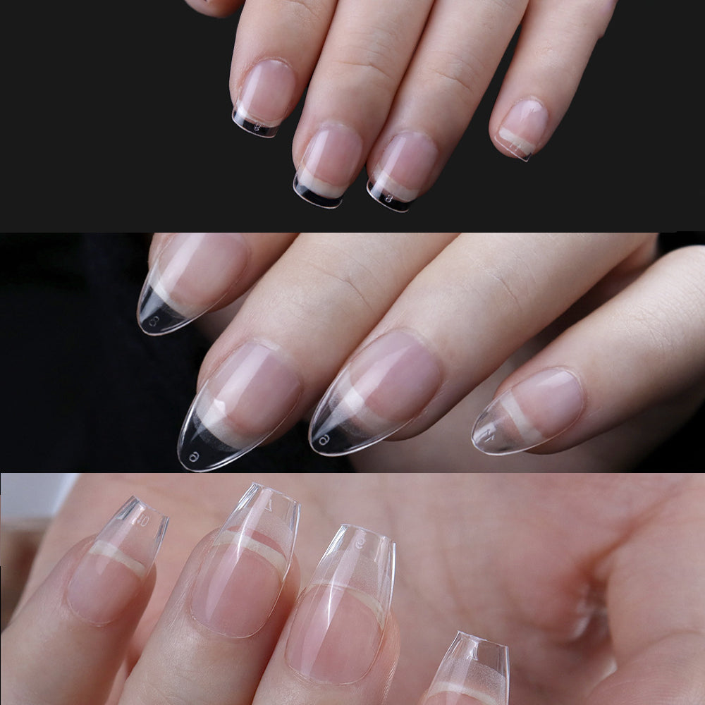 Super Short Almond Press On Nails, Full Cover Soft Gel Tips for Small Nail Beds, No File, No Glue Fake Nails