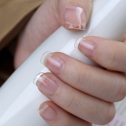 Super Short Almond Press On Nails, Full Cover Soft Gel Tips for Small Nail Beds, No File, No Glue Fake Nails