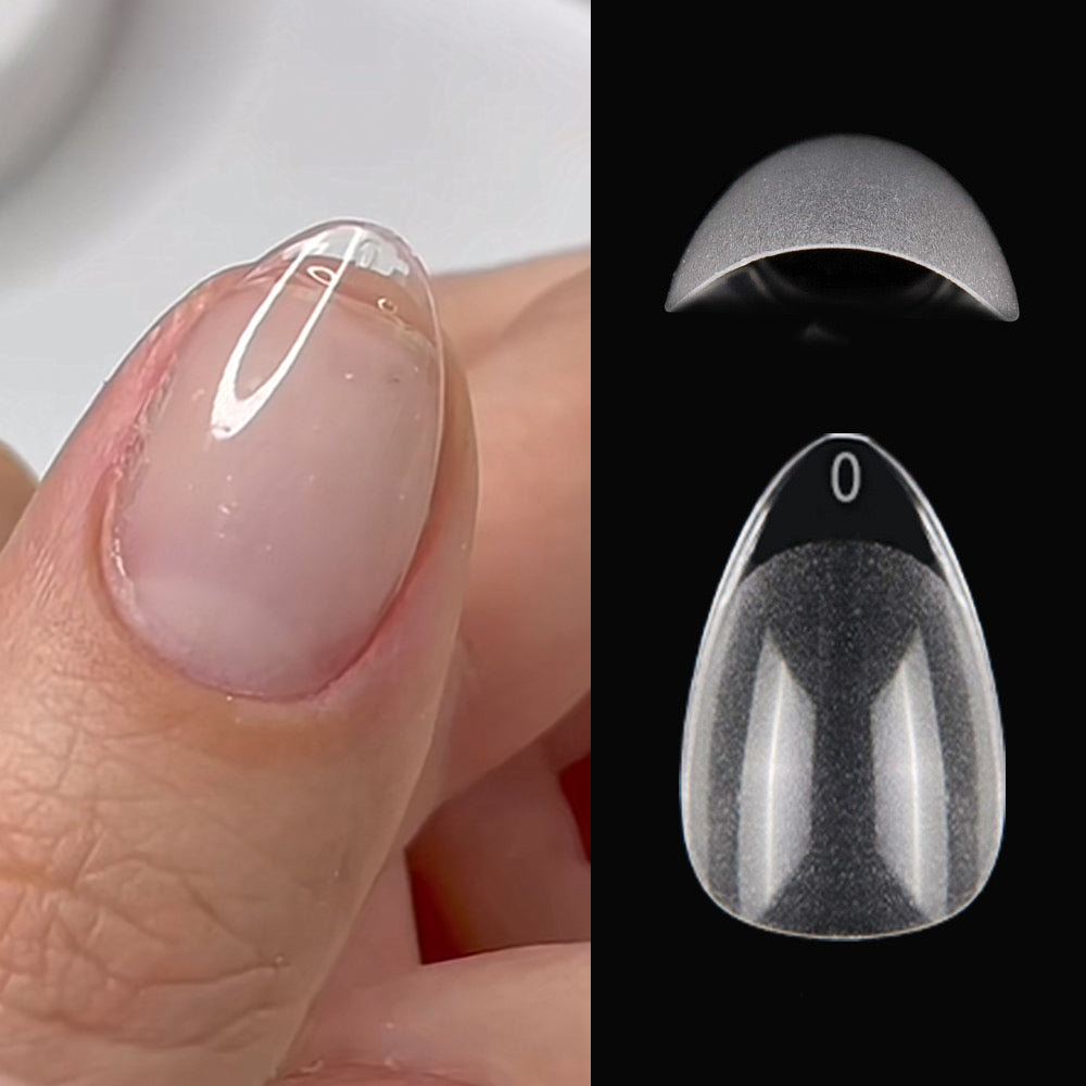 Super Short Almond Press On Nails, Full Cover Soft Gel Tips for Small Nail Beds, No File, No Glue Fake Nails